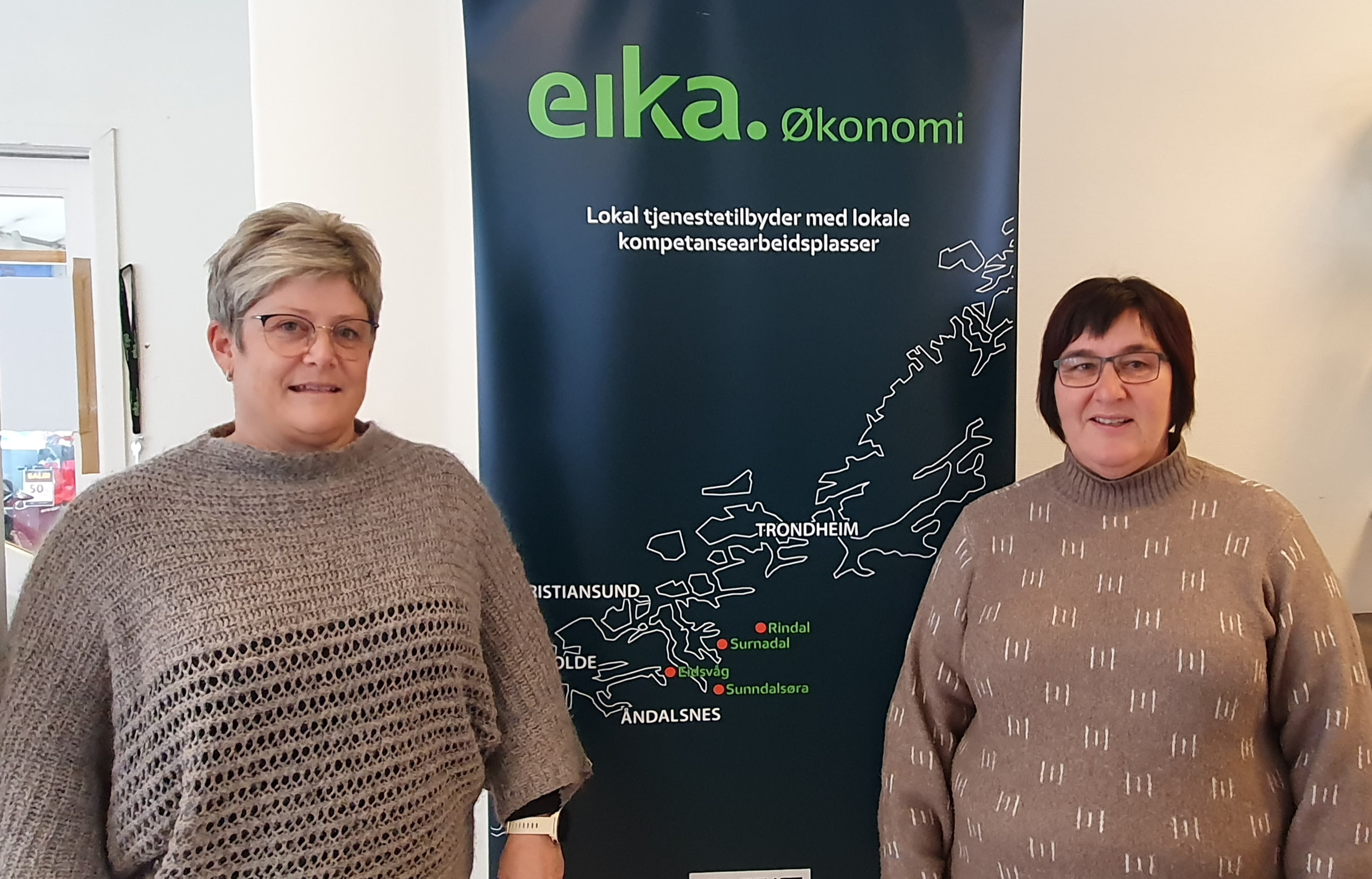 Sigrun Haltli og Laila Eidnes i Eika Økonomi Nordvest